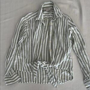 Loft Green Striped Women’s Shirt